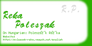 reka poleszak business card